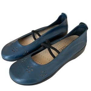 Arcopedico Size EU 41 US 9.5-10 Leather Flower Shoe Mary Jane Indigo Blue NEW